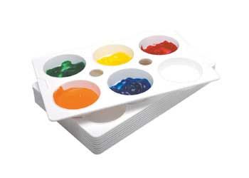 Paint palette with 6 wells