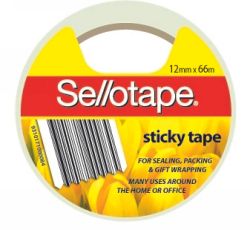 Tape sticky Sellotape 12mm x 66m