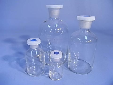 Bottle glass 250ml reagent NM polystop.