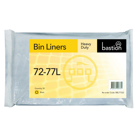 Bin liners regular duty 72-77lt black
