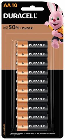 Duracell Alkaline Batteries AA card