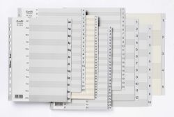 Dividers Bantex A4 PP A-Z grey