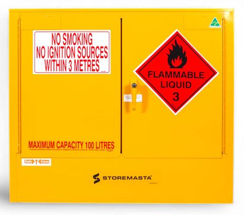 Cabinet "FLAMMABLE" 100lt metal