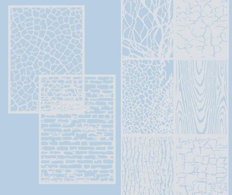 Stencil & Rubbing Sheets A4 8s -Texture