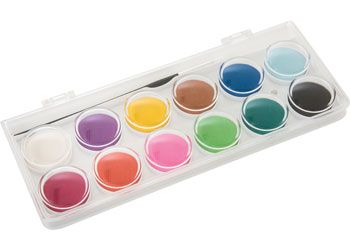 Watercolour paint - set of 12 colours