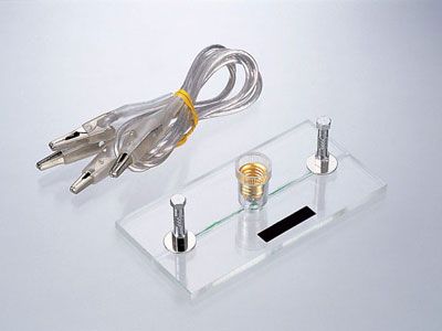 Mini bulb base with leads & clips NARIKA