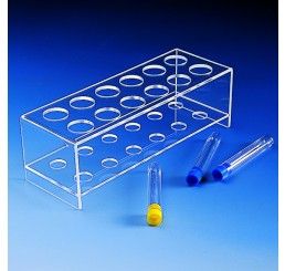 Test tube rack PMMA 12 x 32mm top holes