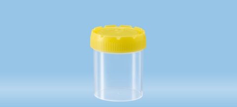 Jar PP 70ml G/S unlabelled yellow cap