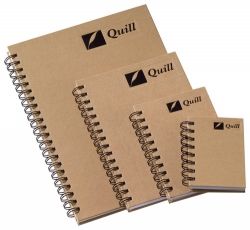 Note book Quill A4 twin spiral h/cover