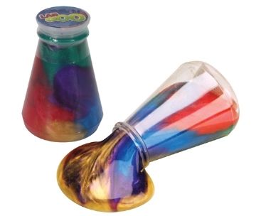 Rainbow slime in flask