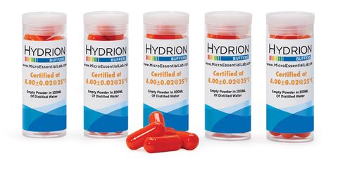 Buffer capsules pH 4.0 makes 100ml red