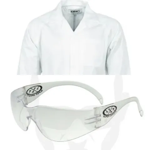 Laboratory coat (X-Small) & glasses bund