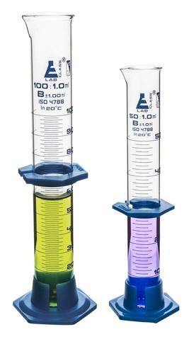 Measuring cylinder glass 1lt PP base-WSL