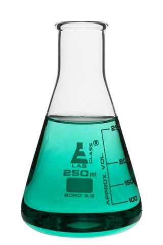 Flask Erlenmeyer NM glass 250ml Labglas