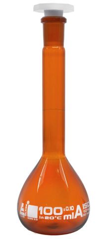 Flask volumetric amber class A 100ml