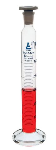 Measuring cylinder glass 50ml R/B stop