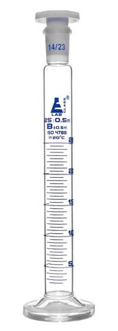 Measuring cylinder glass 25ml Cl.B stopp