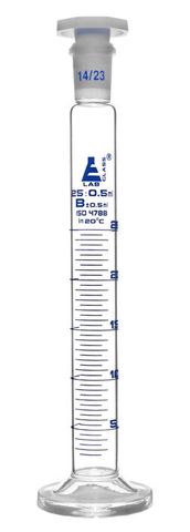 Measuring cylinder glass 25ml stoppered