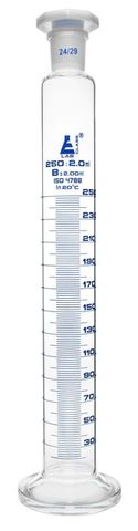 Measuring cylinder glass 250ml R/B stop