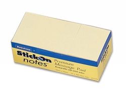 Stick-on notes plain yellow 38x50mm