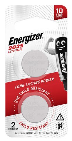 Battery Energizer 3V lithium CR2025.