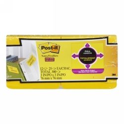 Post-it notes full adhesive 76x76mm yell