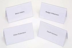 Name plate clear plastic 95x56mm Rexel