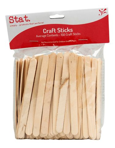 Craft popsticks plain pk150