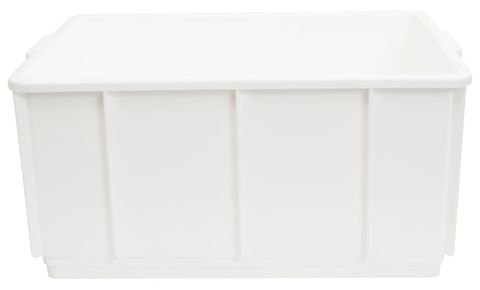 Crate stacking tote box 22lt white PP