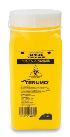 Sharps container non-spill 1.4L Terumo