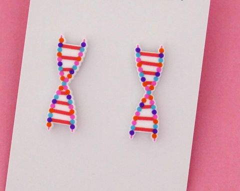 Stud earrings DNA