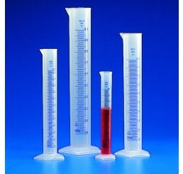 Measuring cylinder 100ml PP blue grad.