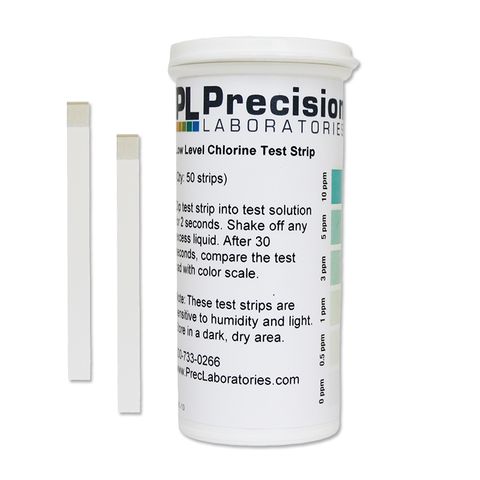 Chlorine low range strips 0-10ppm