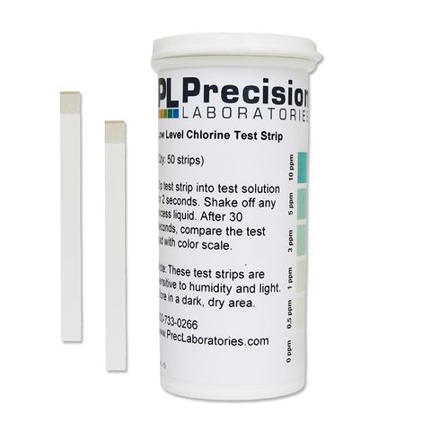 Chlorine test strips 0-10ppm low range