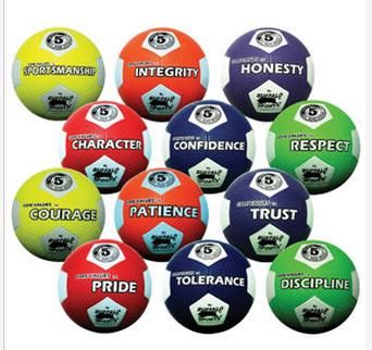 Rubber Soccer Ballls Core Values Set