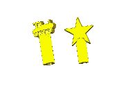 Chew Stixx - pencil topper train/star