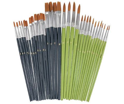 Bulk Taklon Brushes Asst 32s