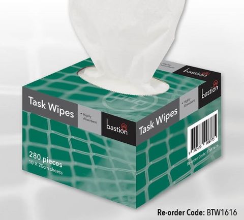 Task wipes 10x20cm 280 sheets *Bulk*