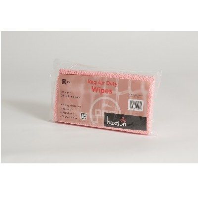 Wipes regular duty 30x60cm Red pkt/20