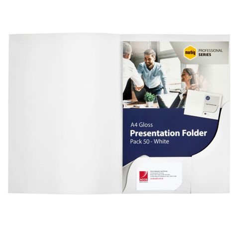 Folder presentation A4 white gloss