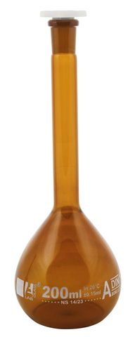 Flask volumetric amber class A 200ml