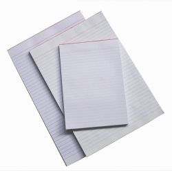 Office pads A5 bank ruled white 90p