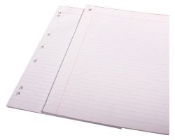 Office pads A4 bank ruled with 7 holes