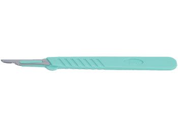 Scalpel blade w/handle No.10 steel blade