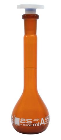 Flask volumetric amber class A 25ml
