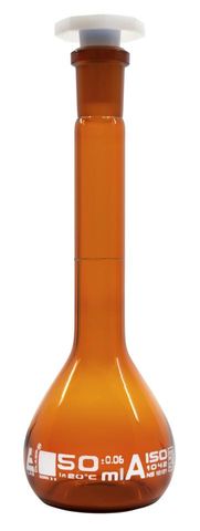 Flask volumetric amber class A 50ml