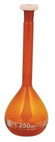 Flask volumetric amber class A 250ml