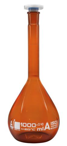 Flask volumetric amber class A 1000ml