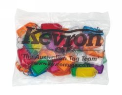 Key tags ring assorted colours Kevron