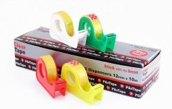 Tape clear Pilotape 12mm x 10m dispenser